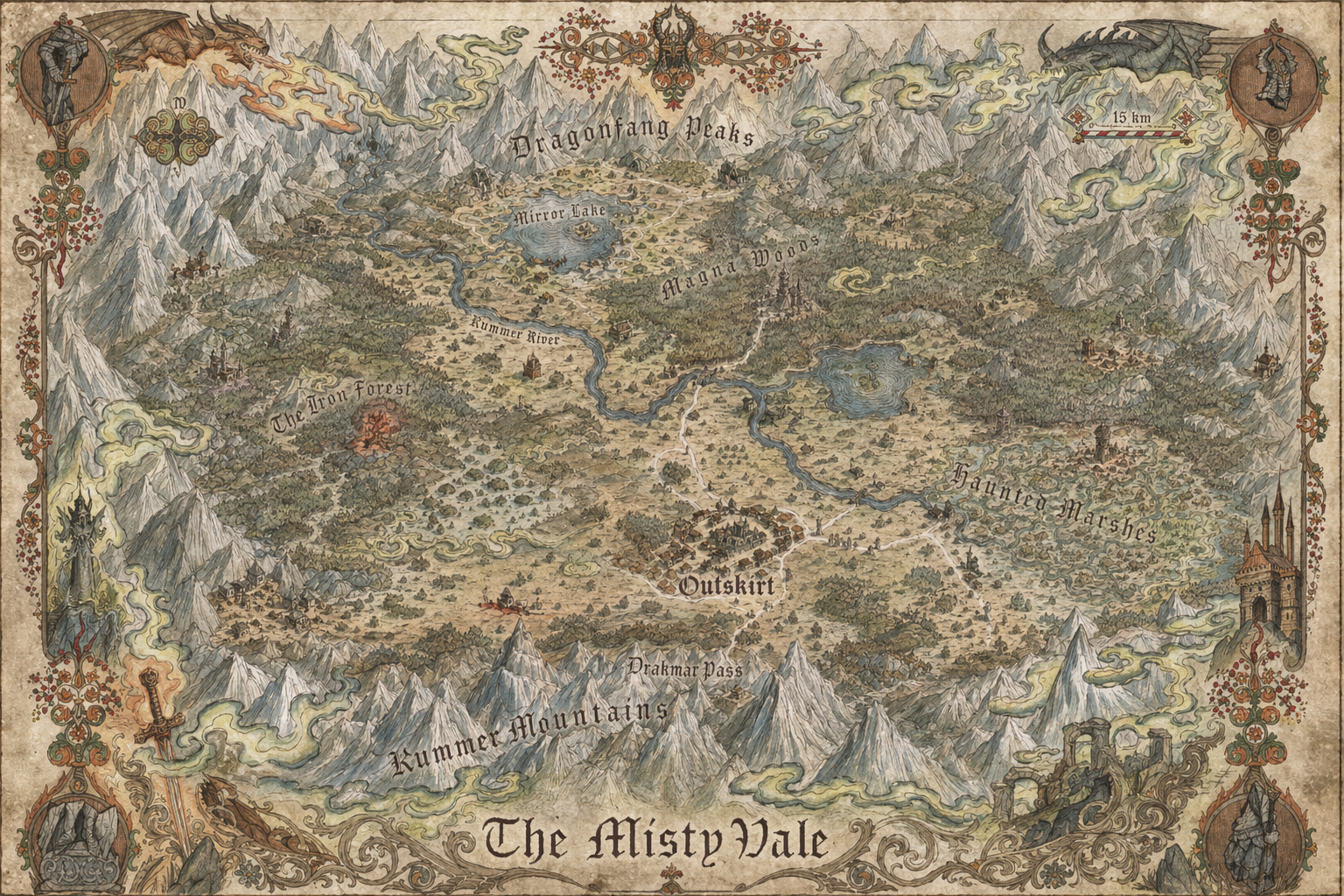World Map of the Misty Vale